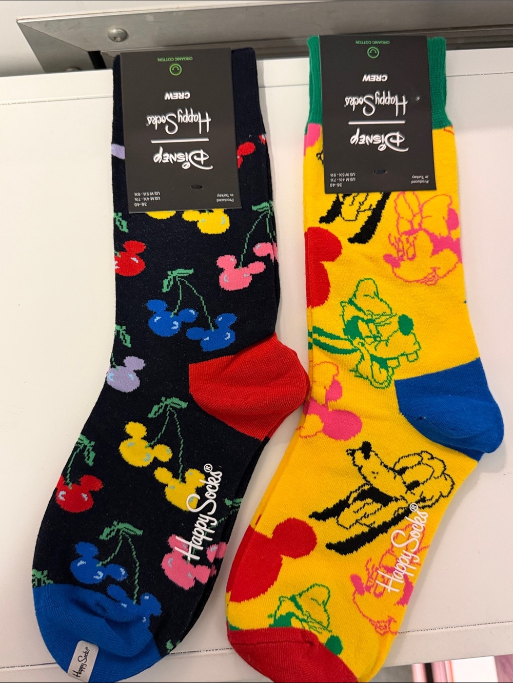 Happy Socks Disney Crew Socks – Navy, Yellow, Red, Blue, Pink